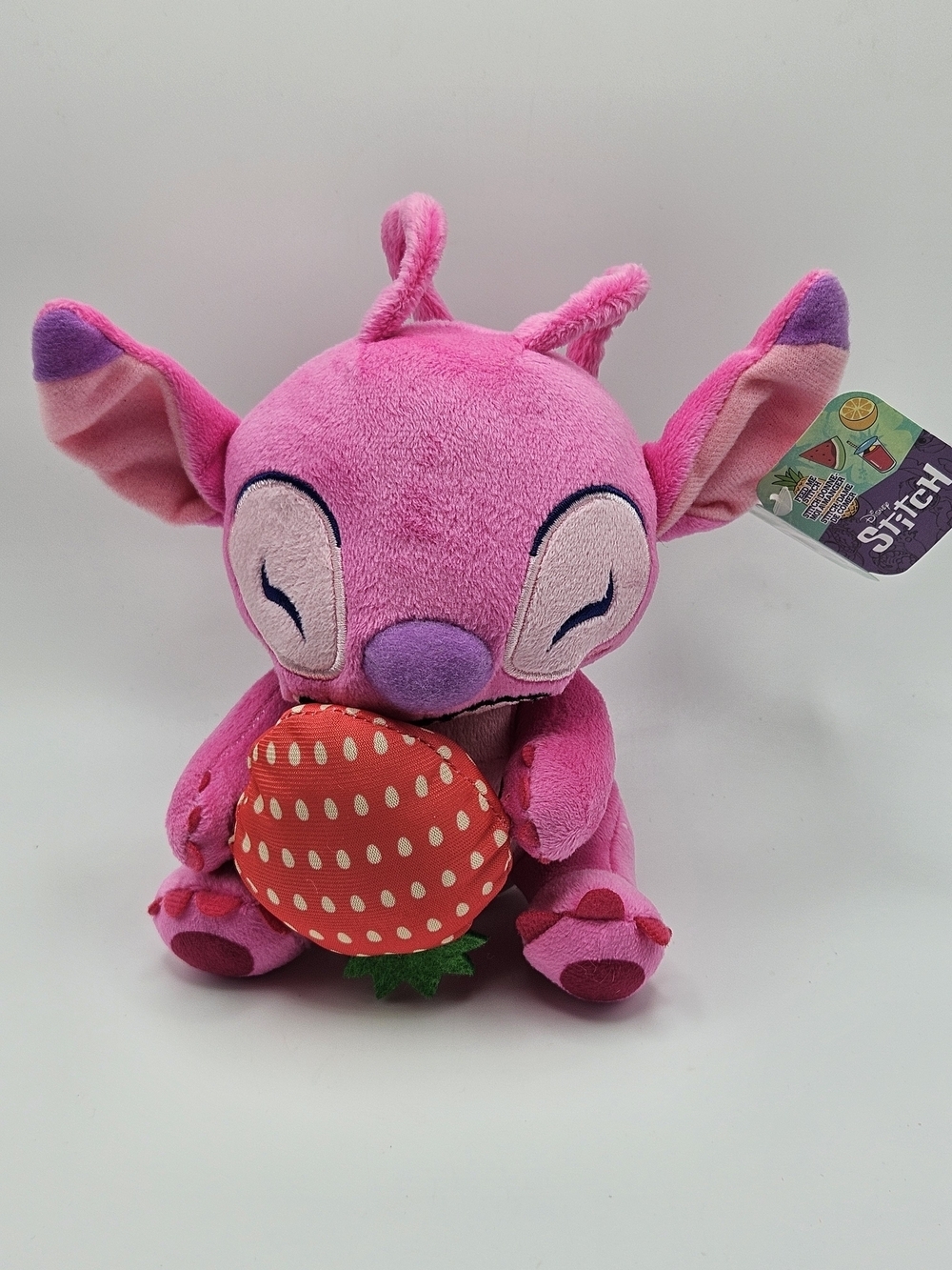 NEW Disney Lilo & Stitch Feed Me Series Pink Angel with Strawberry 6" Plush Toy
